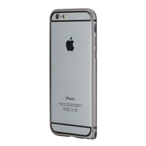 Eloxierter Alu Bumper - Slim Guard Series Slim Design - Kaum spürbar und super leicht Eloxierter Rahmen aus Aluminium Dock-Connector / Kopfhöreranschluss bleiben frei Tasten sind am Bumper integriert Veredele Dein iPhone 6 mit unserer eloxierten Bump Rock - iPhone 6 Alu Bumper Slim Guard + Tasten - Grau