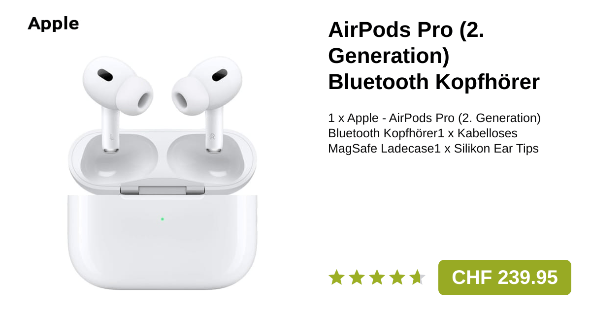 Apple AirPods Pro (2. Generation) Bluetooth Kopfhörer