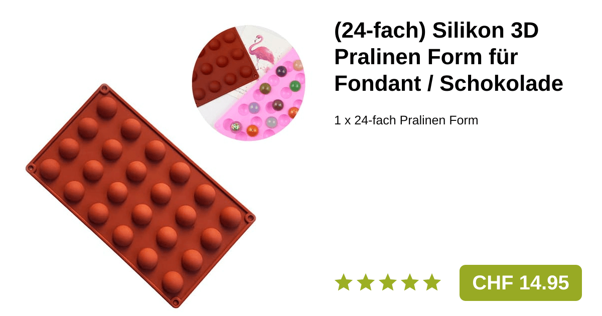 24-fach Silikon Pralinen Form Fondant / Schokolade