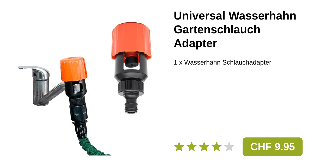 Universal Wasserhahn Gartenschlauch Adapter Anschluss