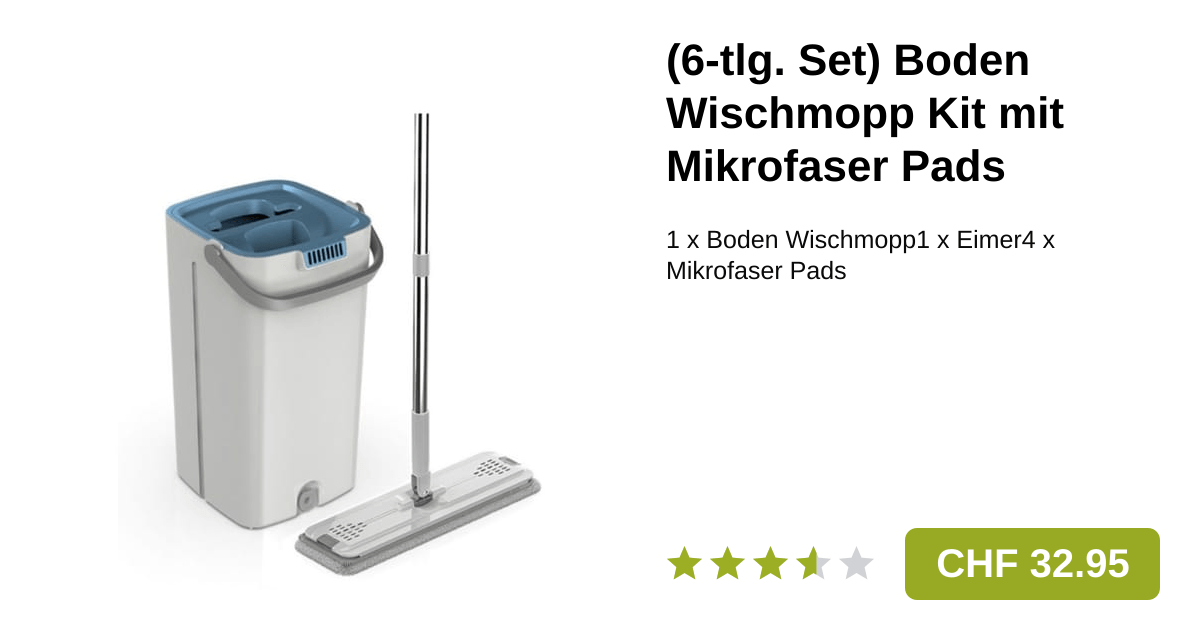 Esperanza Wischmopp Mit Eimer EHS005 – Mikrofaser Produktbild-Vorschau 4