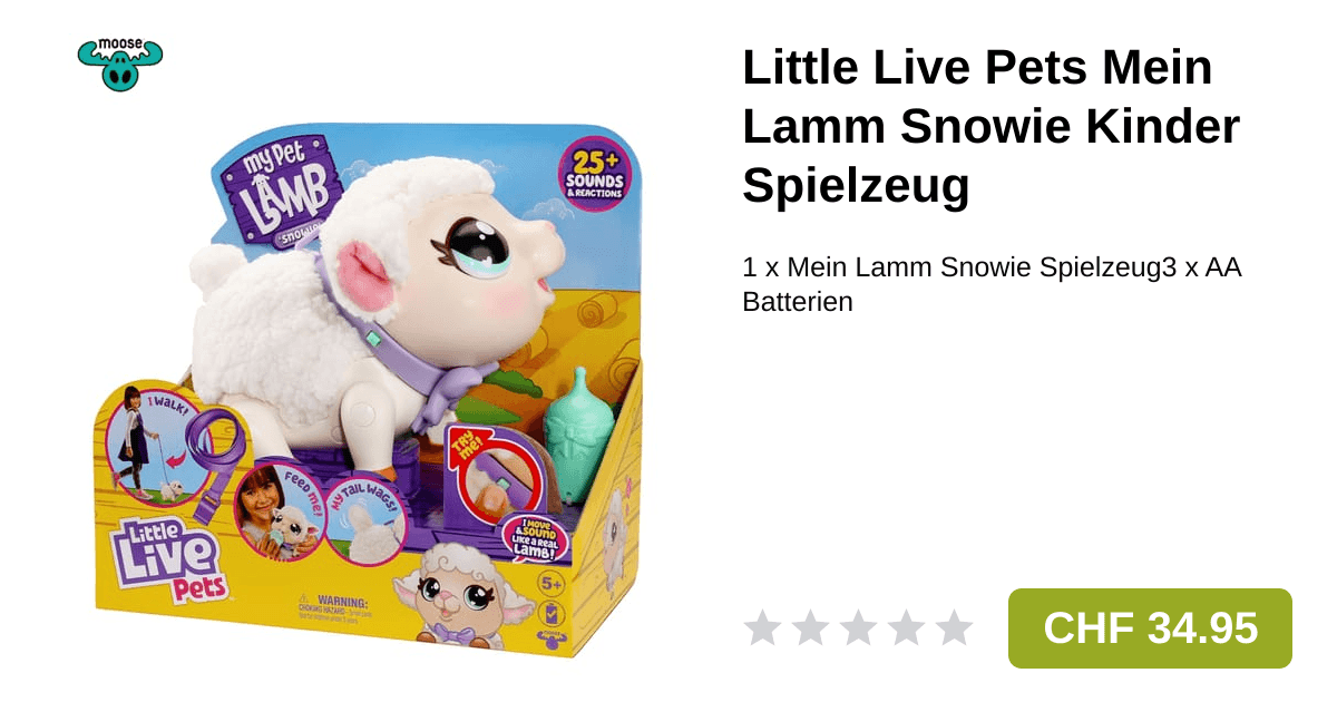 Moose Little Live Pets Mein Lamm Snowie Spielzeug
