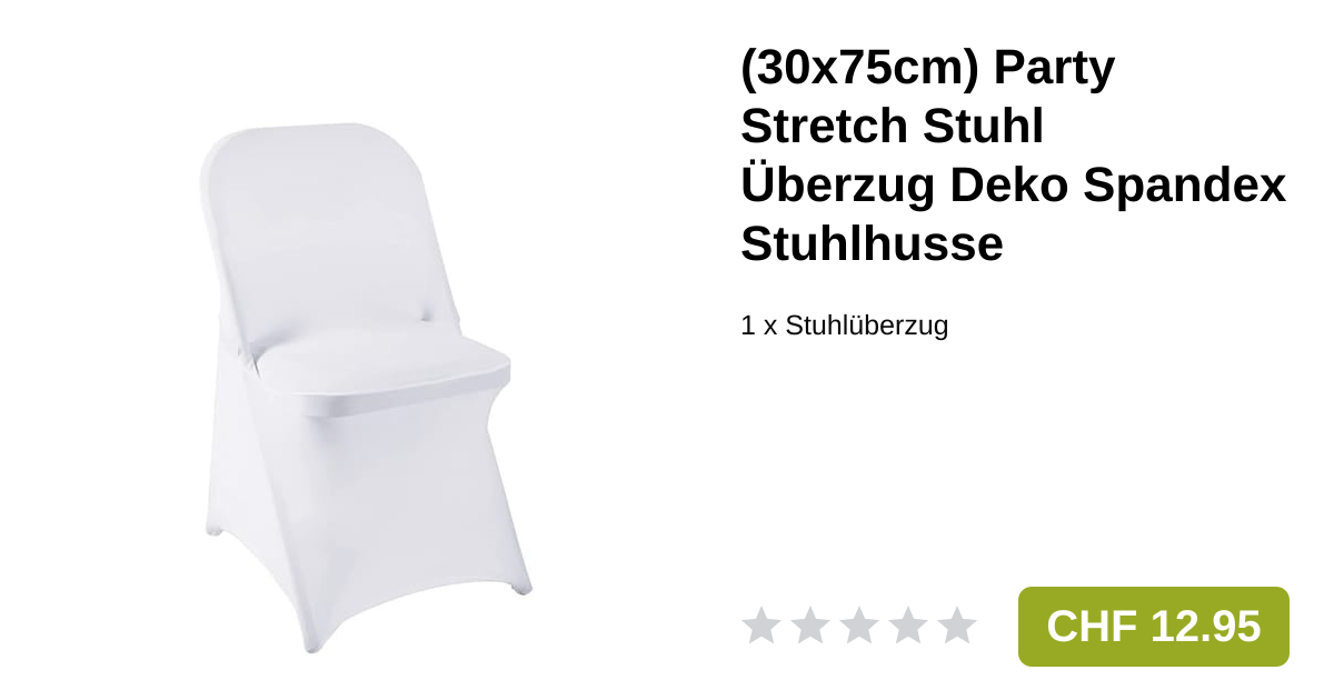 30x75cm) Party Stretch Stuhl Überzug Deko Spandex