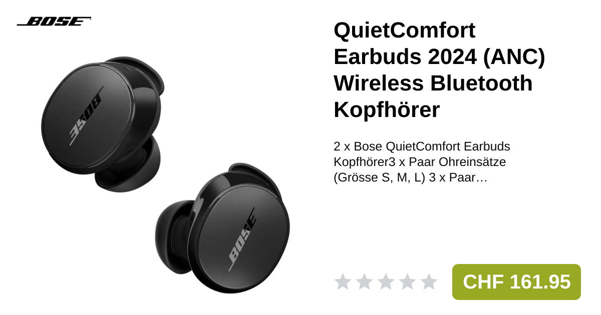 Bose - QuietComfort Earbuds 2024 Kopfhörer - Schwarz