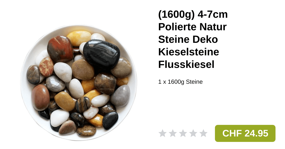 1600g 4-7cm Polierte Natur Steine Deko Assortiert