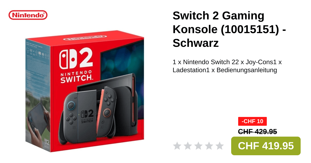 Nintendo - Switch 2 256GB Gaming Konsole in Schwarz