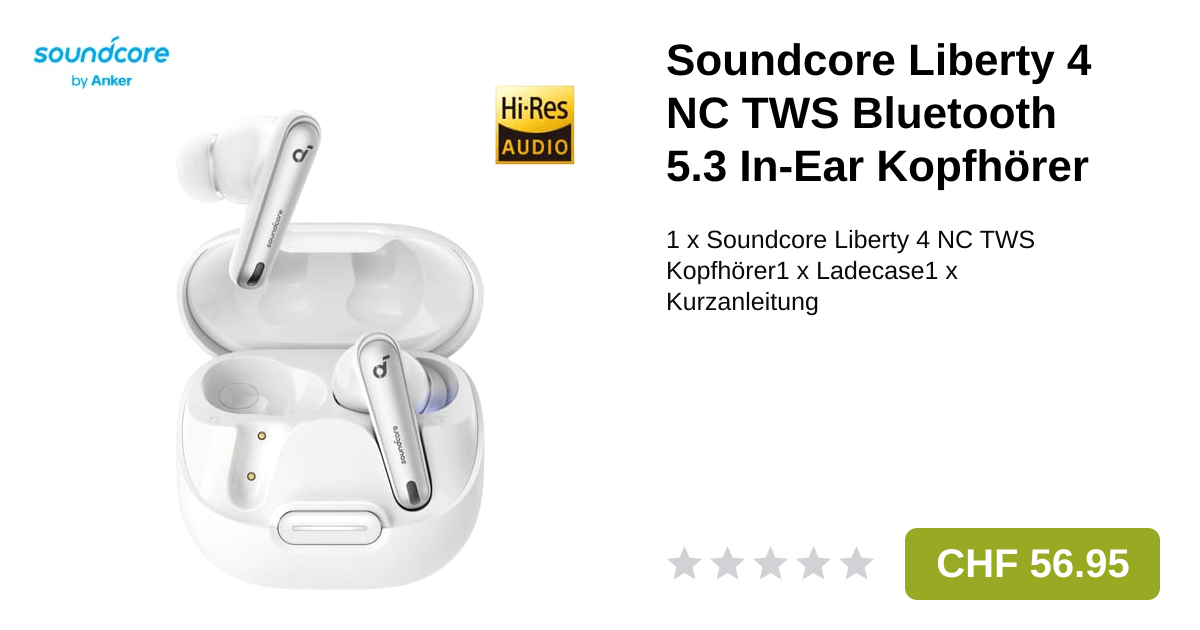 Soundcore by Anker Liberty 4 NC Kopfhörer in Weiss