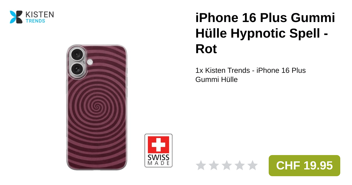 Hyunoic Kisten Trends iPhone 16 Plus Gummi Hülle Hypnotic Spell - Rot