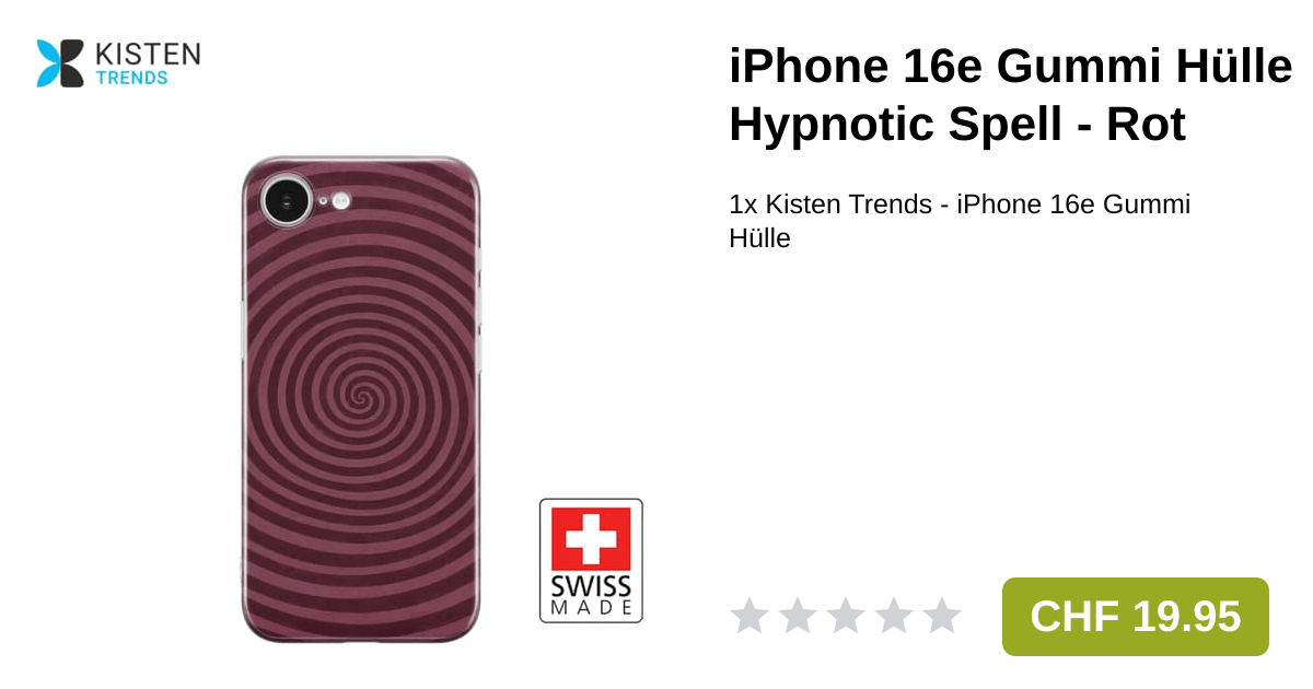 Hyunoic Kisten Trends iPhone 16e Gummi Hülle Hypnotic Spell - Rot