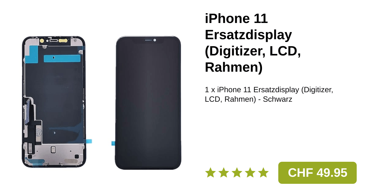 iPhone 11 Ersatzdisplay LCD Glas Schwarz