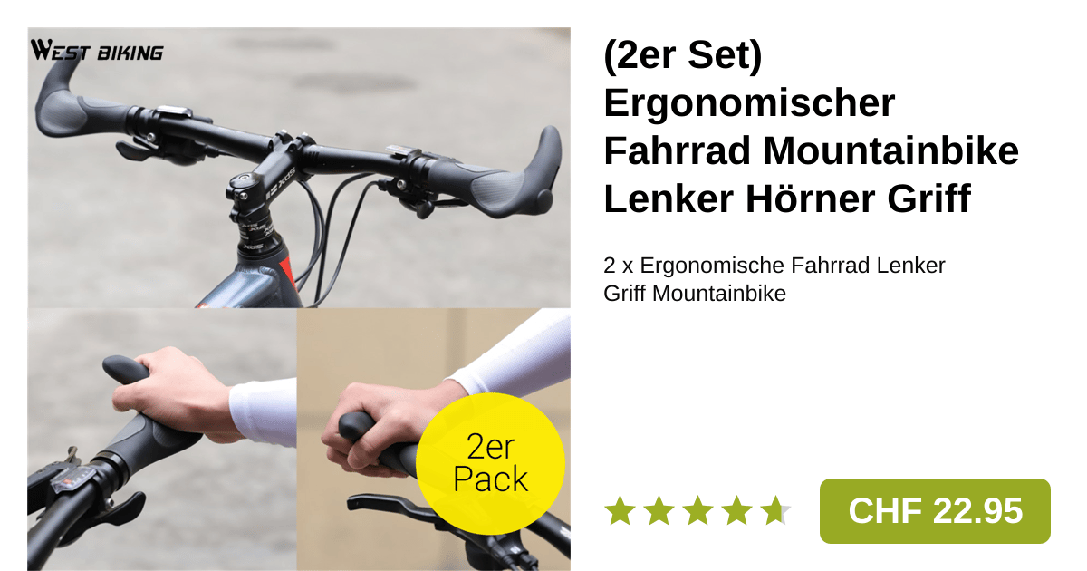 Ergonomische Fahrrad Lenker Griff Schwarz / Grau