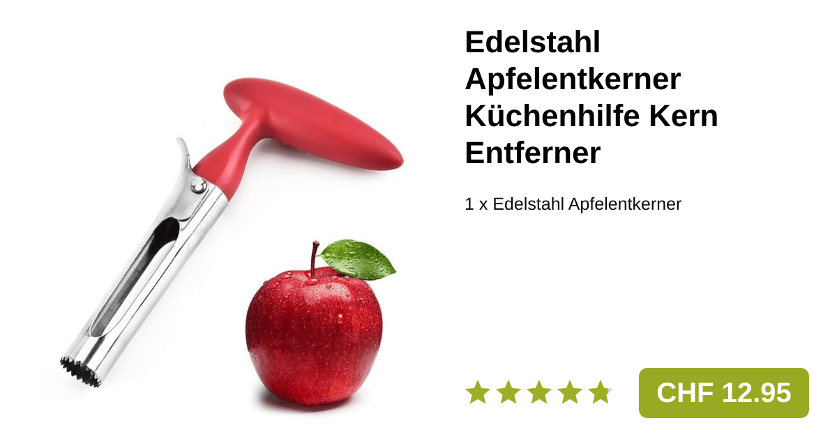 Edelstahl Apfelentkerner Küchenhilfe Kern Entferner