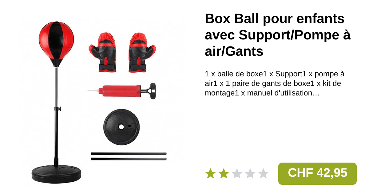 Best Sporting Punchingball Set pour enfants avec pied gants de boxe mini pompe I Gants 6 oz en cuir synthétique avec rembourrage stable & fermeture Velcro I Poire de boxe Best Sporting Punchingball Set pour enfants avec pied gants de boxe mini pompe I Gants 6 oz en cuir synthétique avec rembourrage stable & fermeture Velcro I Poire de boxe