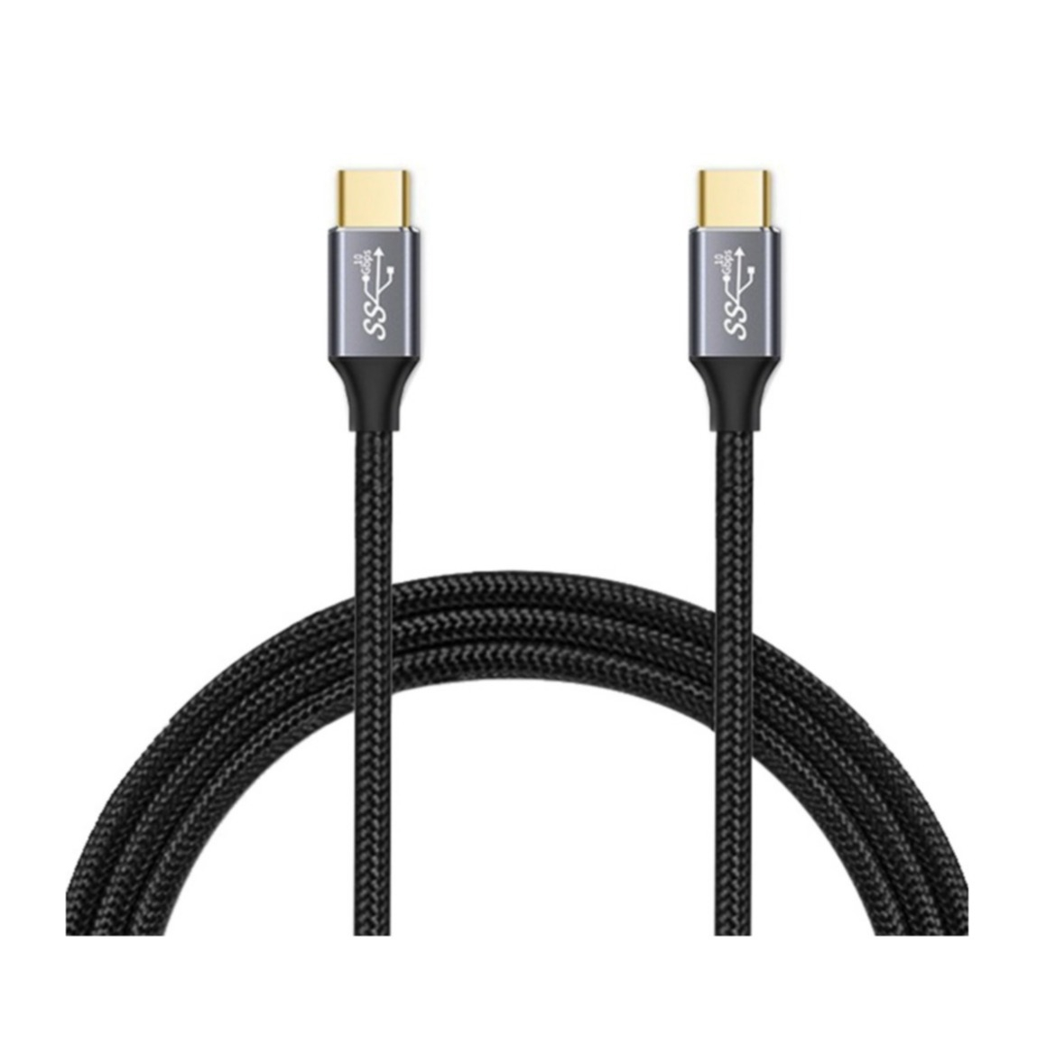 Image of (0.5m) 100W USB C Power Delivery Schnell Ladekabel Nylon Datenkabel 4K@60Hz - Schwarz bei Apfelkiste.ch