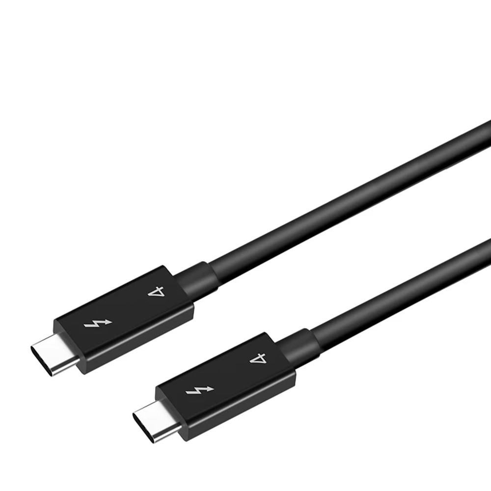 Image of (0.8m) 100W USB C auf USB C Schnell Ladekabel Thunderbolt 4 Datenkabel - Schwarz bei Apfelkiste.ch