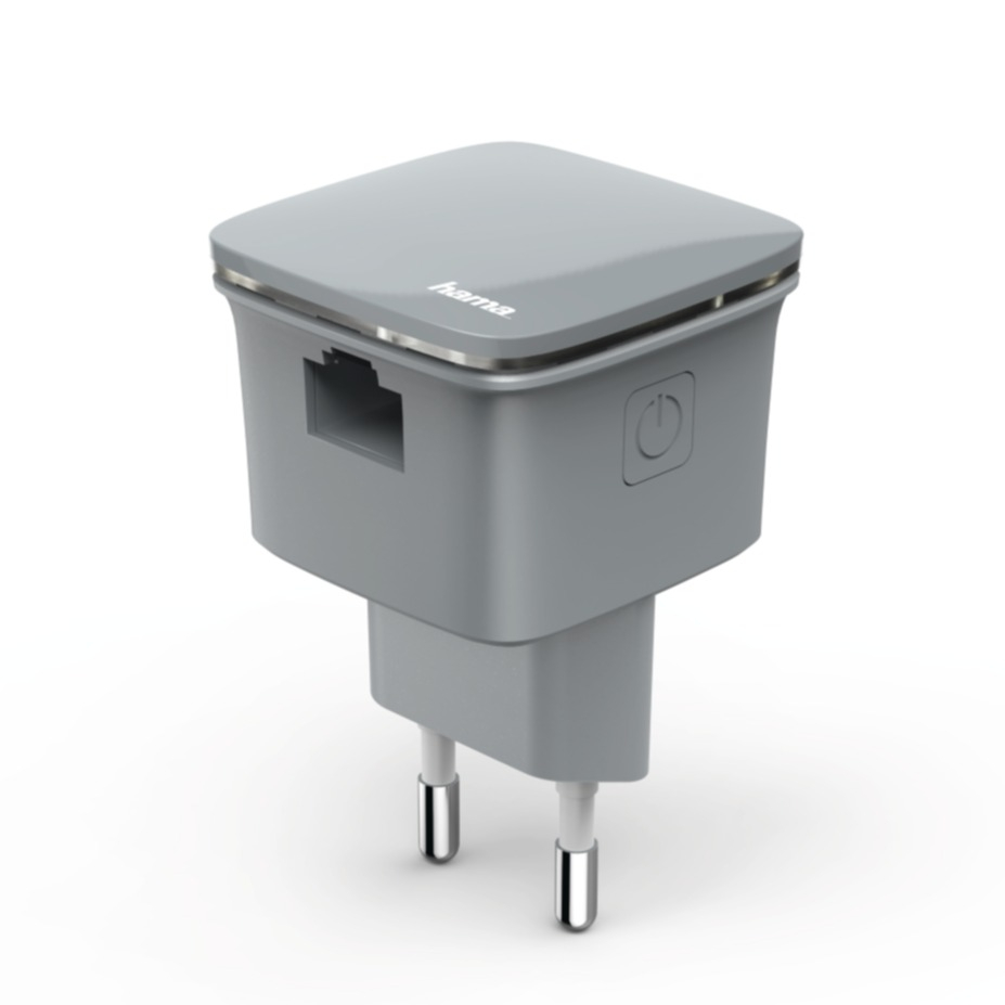 Image of Hama - (300Mbps) N300 WLAN Repeater 802.11b/g/n Wifi Verstärker mit WPS (00053306) - Grau bei Apfelkiste.ch