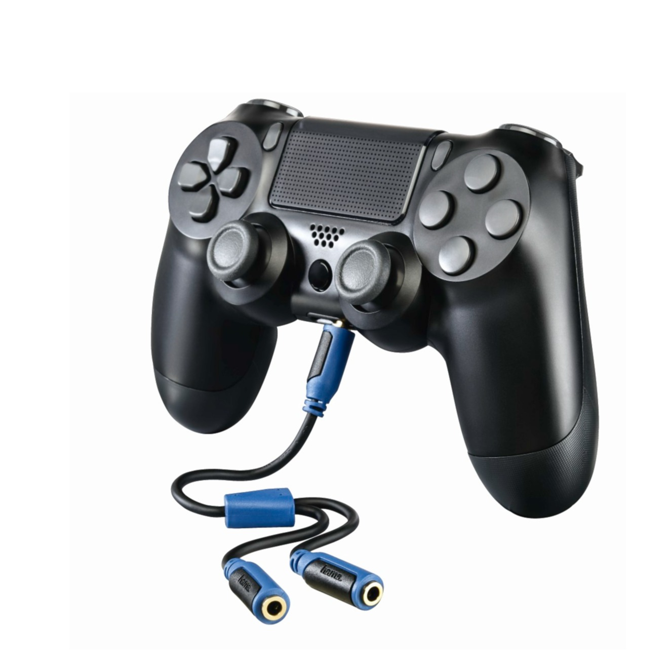 Image of Hama - (20cm) Audio Adapter Super Soft Y-Splitter 3.5mm Klinke für PS5 / PS4 / Xbox mit vergoldeten Kontakten (00054477) - Schwarz / Blau bei Apfelkiste.ch