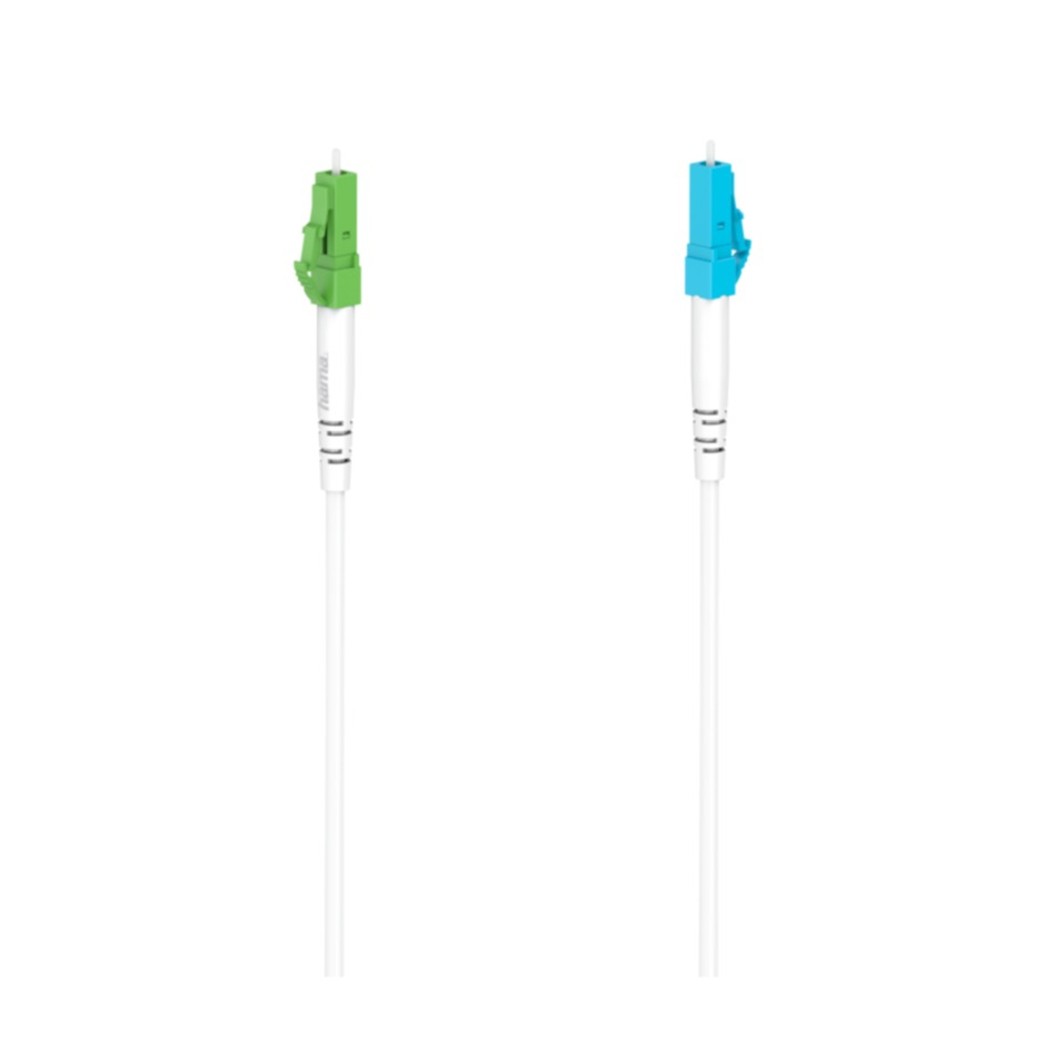 Image of Hama - (5m) Glasfaser LWL Netzwerk Kabel LC / APC - SC / APC-Stecker bis 10GB/s (00200743) - Weiss bei Apfelkiste.ch