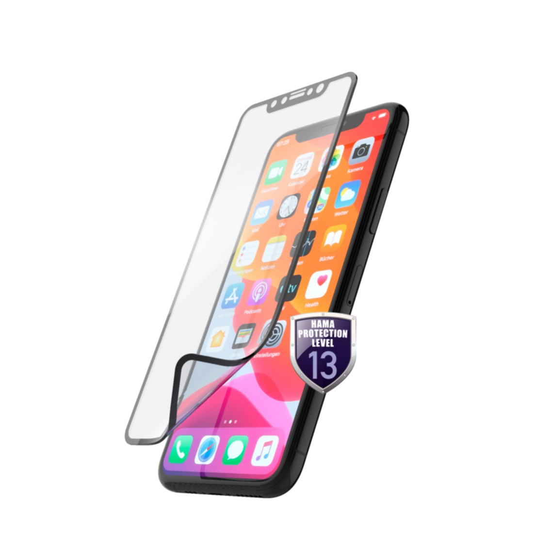 Image of Hama - iPhone 11 / iPhone Xr Hybrid Panzerglas Display Schutzfolie Hiflex + Montagehilfe Case Friendly 0.3mm (00195530) bei Apfelkiste.ch