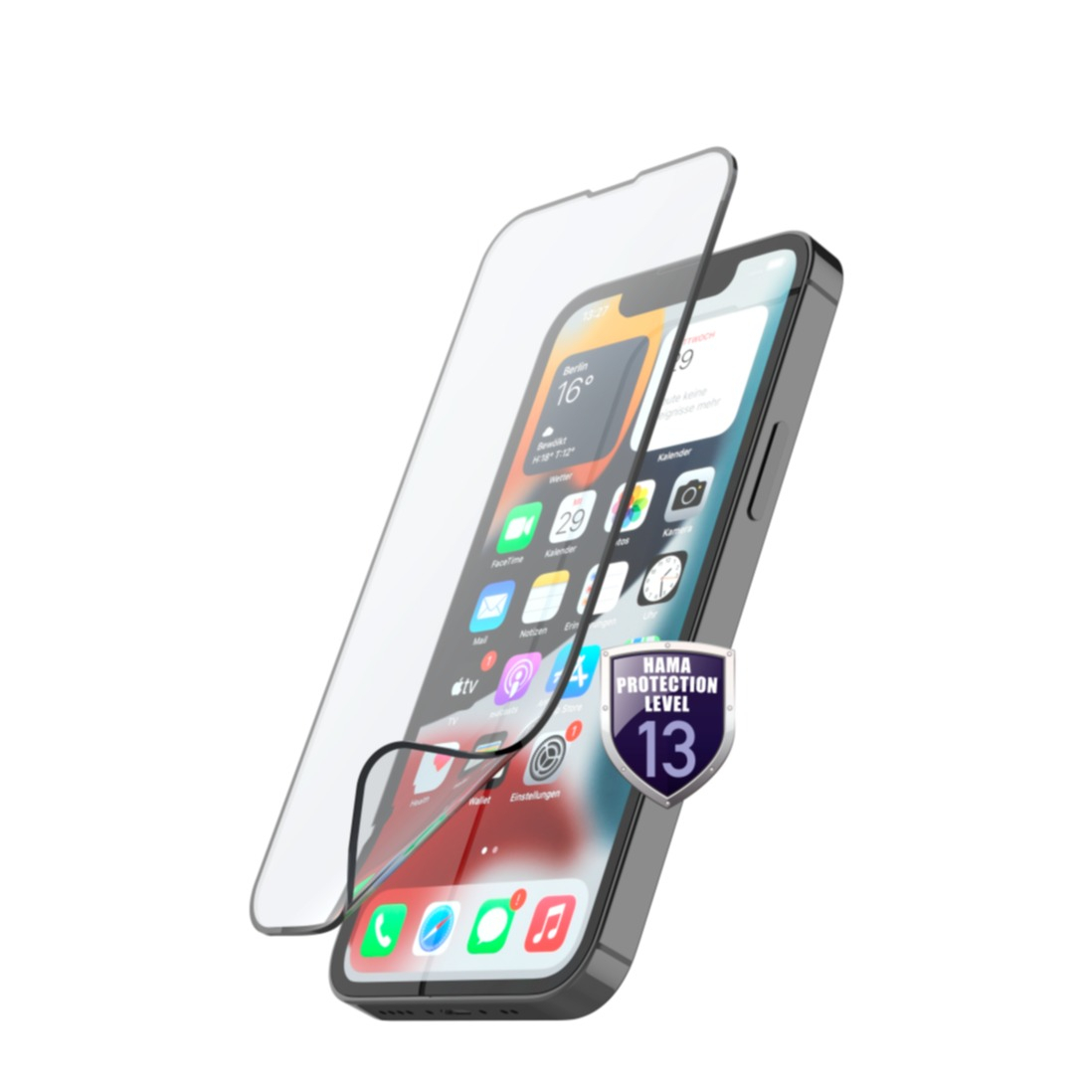 Image of Hama - iPhone 13 Mini Hybrid Panzerglas Display Schutzfolie Hiflex + Montagehilfe Case Friendly 0.3mm (00213022) bei Apfelkiste.ch