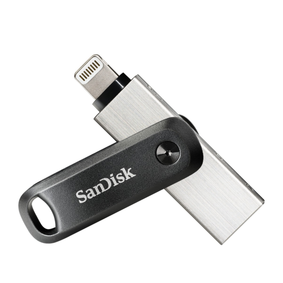 Image of SanDisk - (64GB) iXpand Flash Drive Go Lightning Speicher Stick Flash Drive für Smartphones / Tablets (SDIX60N-064G-GN6NN) - Schwarz / Silber bei Apfelkiste.ch