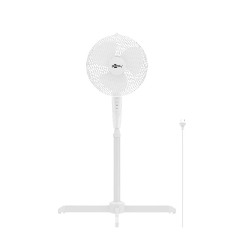 Image of Goobay - 16 Zoll Standventilator mit Schwenkfunktion (45W) - Weiss bei Apfelkiste.ch