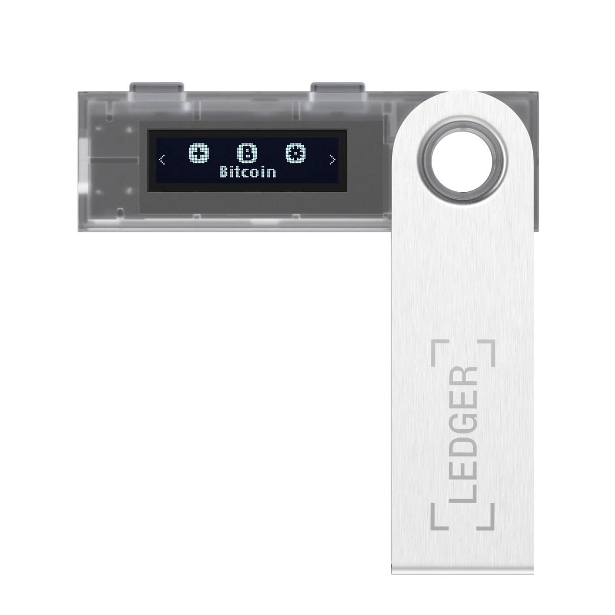 Image of Ledger Nano S Crypto Hardware Wallet Geldbörse Sicherheitschip Krypto-Währungen Bitcoin / Ethereum / ERC20 - Transprarent bei Apfelkiste.ch