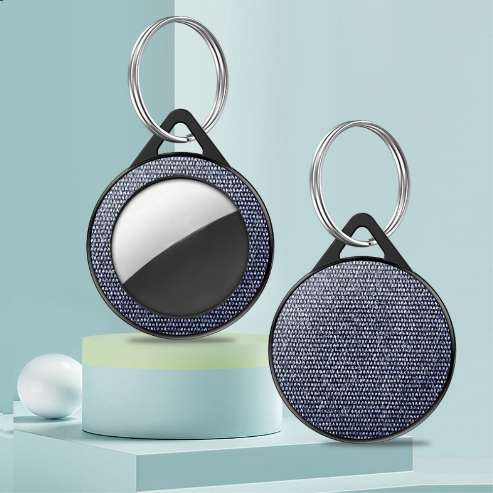 Image of Apple AirTag Anhänger Hardcase Hülle Schlüsselanhänger mit Karabinerhaken + Schlüsselring - Blau bei Apfelkiste.ch