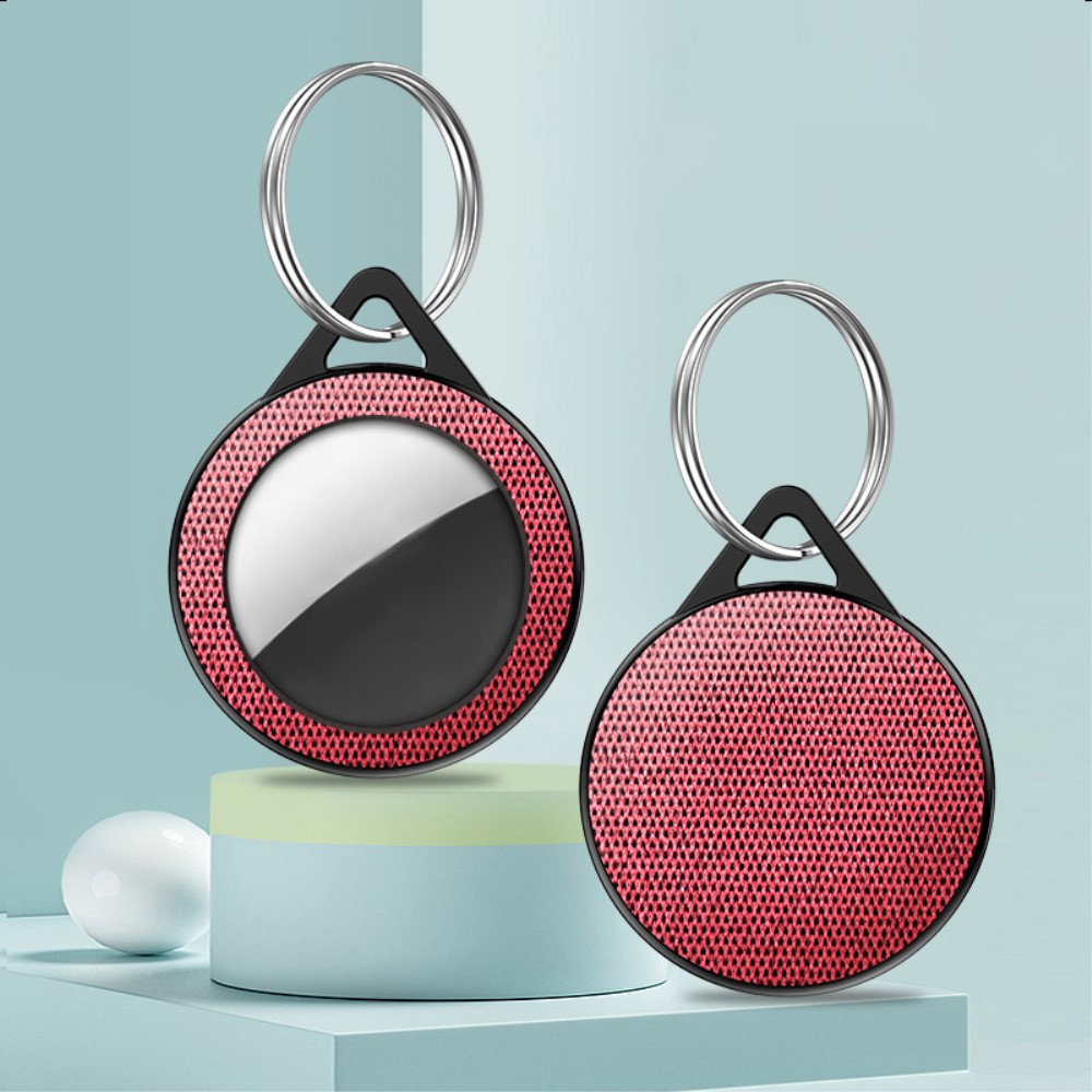 Image of Apple AirTag Anhänger Hardcase Hülle Schlüsselanhänger mit Karabinerhaken + Schlüsselring - Rot bei Apfelkiste.ch
