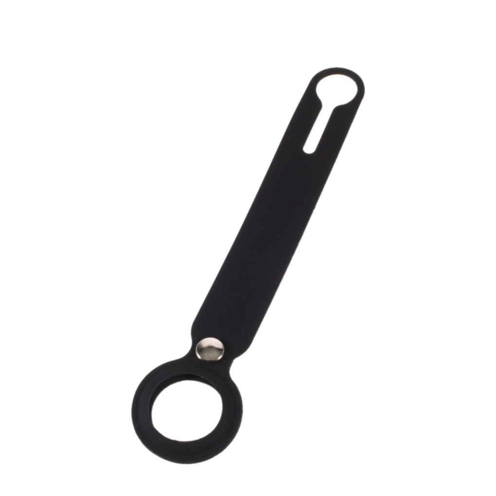 Image of Changee - Apple AirTag Anhänger Silikon Case Hülle Schlüsselanhänger - Schwarz bei Apfelkiste.ch