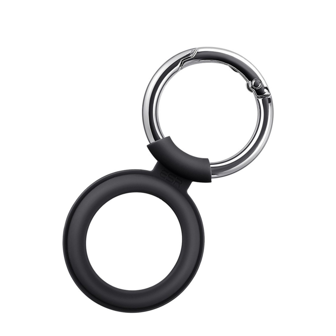 Image of Apple AirTag Anhänger Silikon Hülle Schlüsselanhänger mit Schlüsselring - Schwarz bei Apfelkiste.ch