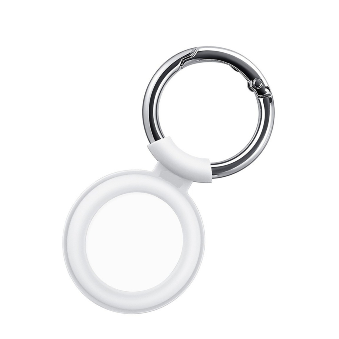 Image of Apple AirTag Anhänger Silikon Hülle Schlüsselanhänger mit Schlüsselring - Weiss bei Apfelkiste.ch