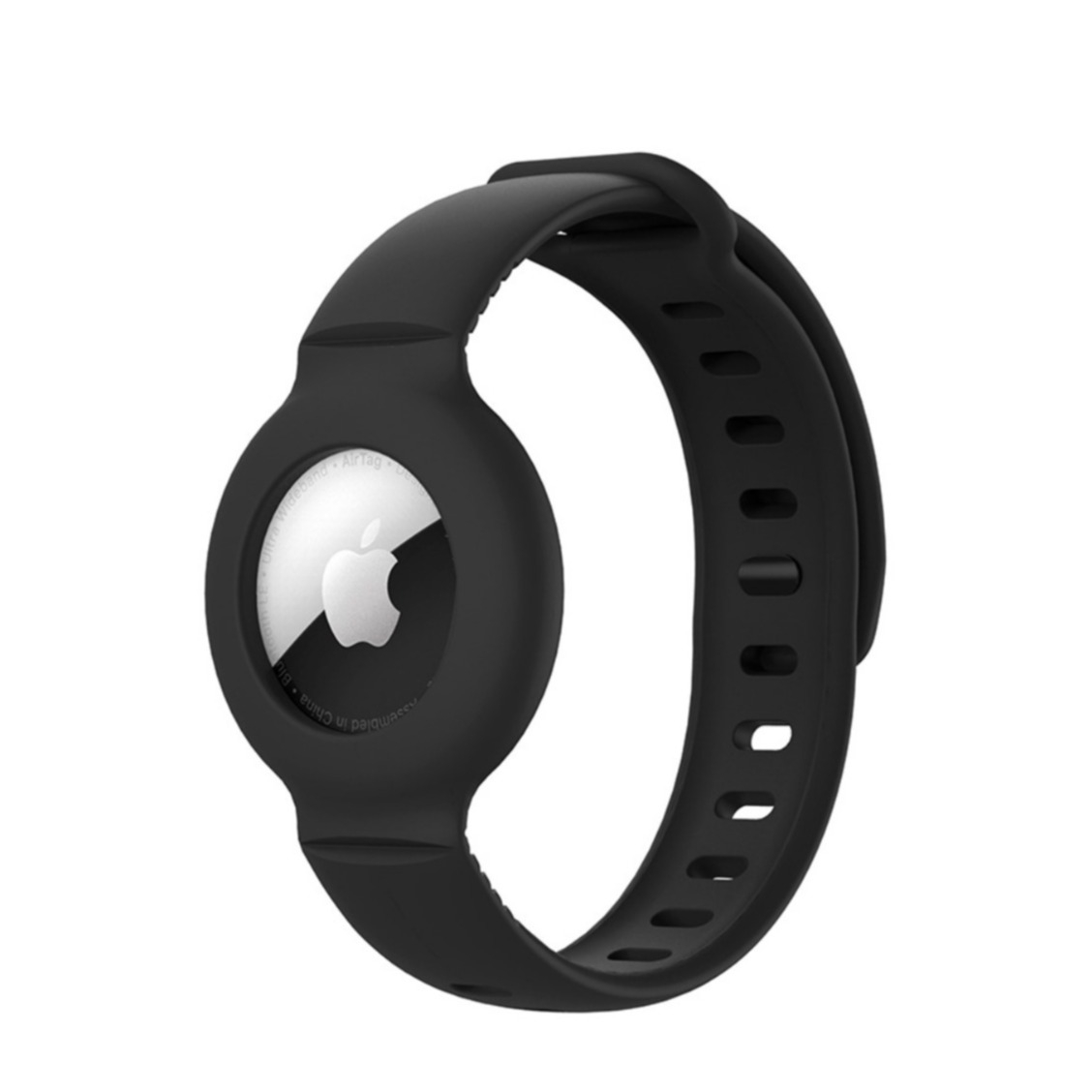 Image of (Gr. XS) Apple AirTag Silikon Sport Armband (Gelenkumfang 140-220mm) - Schwarz bei Apfelkiste.ch