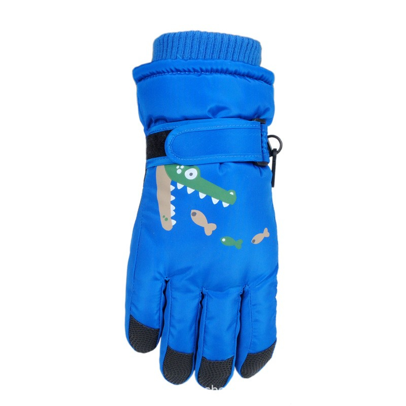 (1 Paar) Gefütterte Kinder Winter Handschuhe Blau