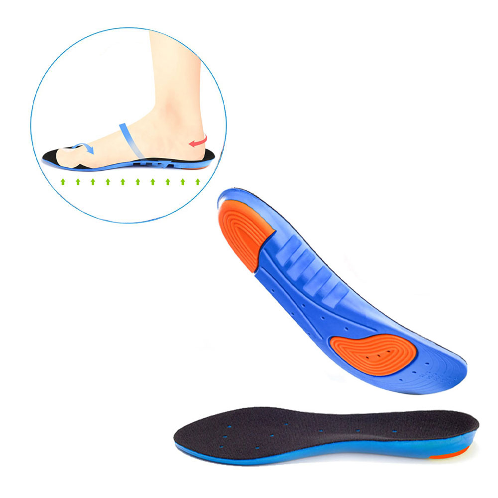 Image of (1 Paar) Gr. 41-45 Schuhsolen Orthopädische Einlegesohlen Fuss Stütze - Blau / Schwarz bei Apfelkiste.ch