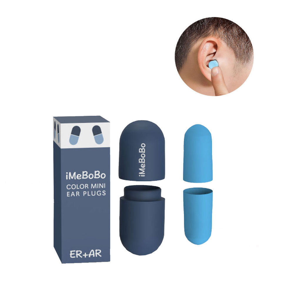 Image of (1 Paar) Schaumstoff Ohrstöpsel Anti-Lärm Gehörschutz Geräusch Unterdrückung mit Aufbewahrungs Case - Blau bei Apfelkiste.ch