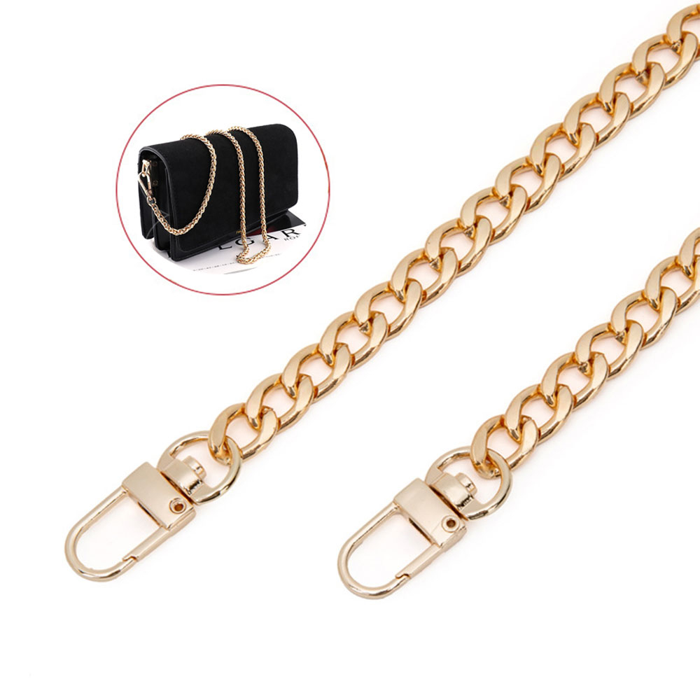 Image of (100cm) Ersatz Schultergurt Handtaschen Metall Riemen Kette Breit - Gold bei Apfelkiste.ch