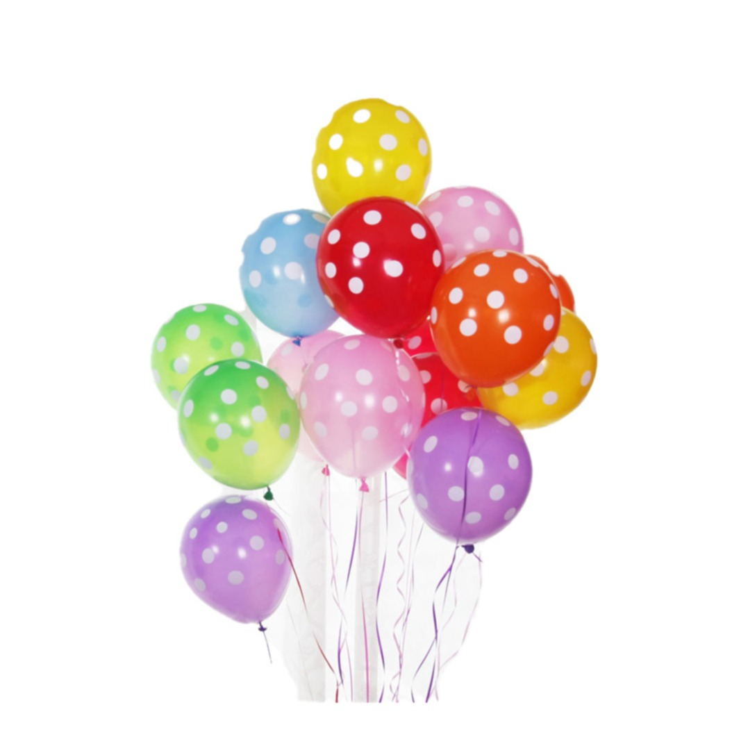 Image of (100er Set) Ø30cm Party Ballons Latex Luftballons mit Punkten - Bunt bei Apfelkiste.ch