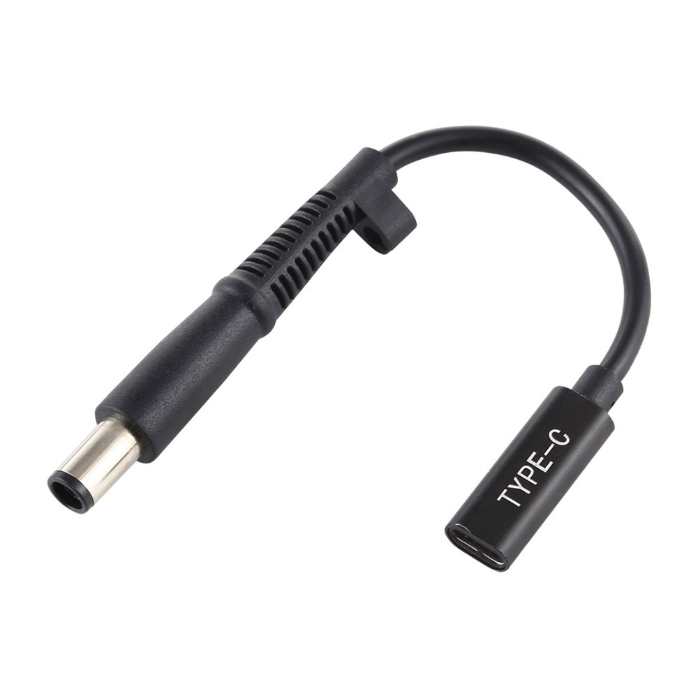 (17cm/100W) 7.4x0.6mm Hohlstecker Adapter Kabel für HP Notebooks mit Power Delivery für USB C Ladekabel - Schwarz
