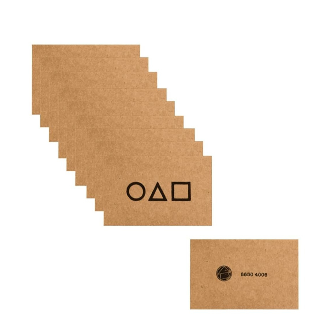 Image of (10er Set) 90x60mm Einladungskarten Tintenfisch Spiel Motto Party Visitenkarten Accessoire - Braun bei Apfelkiste.ch