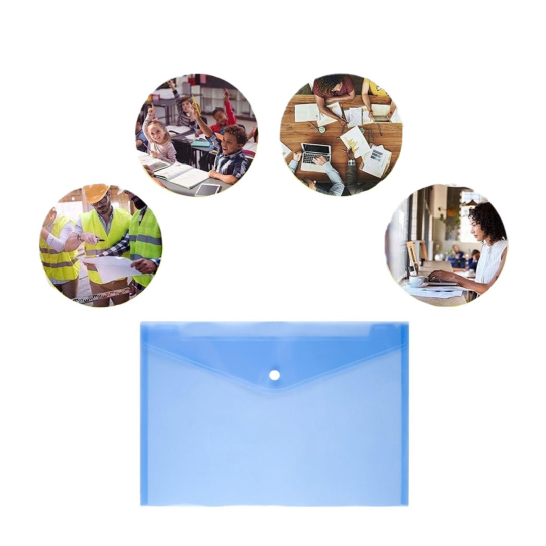 Image of (10er Set) A4 Dokumententasche Druckknopf Pendenzen Mappe - Blau bei Apfelkiste.ch