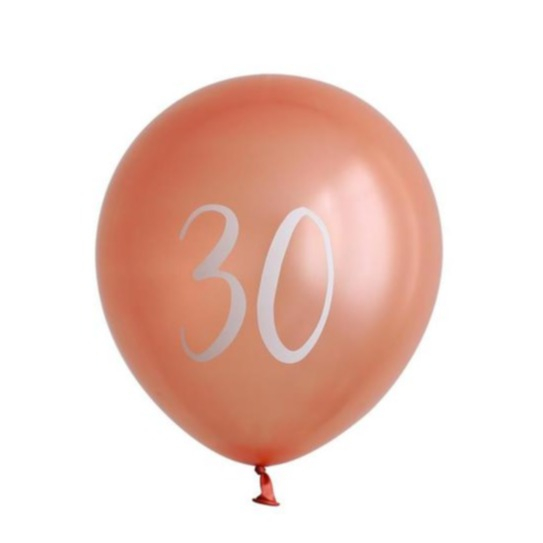 Image of (10er Set) Geburtstags Latex Ballons Party Deko 30. Geburtstag Metallic Luftballons - Roségold bei Apfelkiste.ch