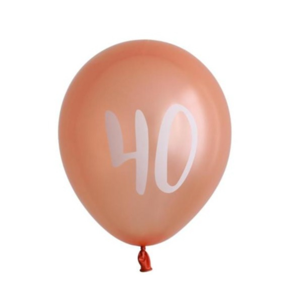 Image of (10er Set) Geburtstags Latex Ballons Party Deko 40. Geburtstag Metallic Luftballons - Roségold bei Apfelkiste.ch