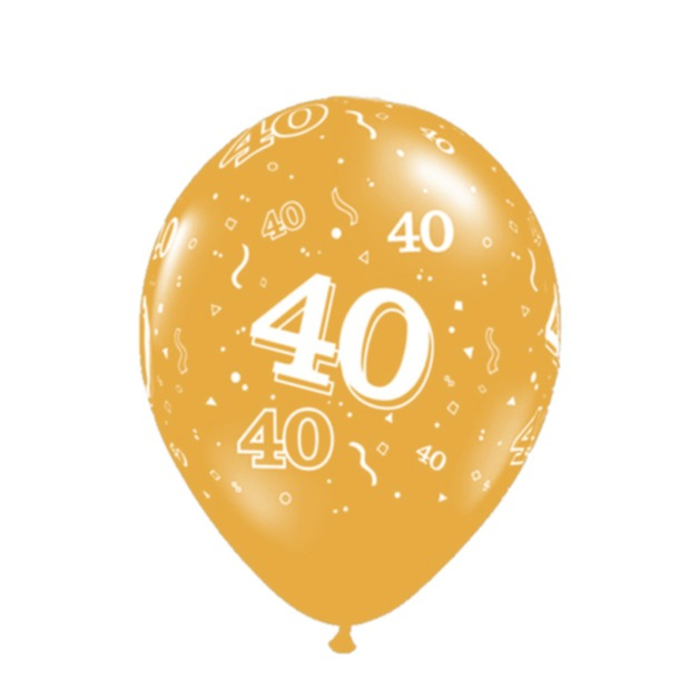 Image of (10er Set) Geburtstags Latex Ballons Party Deko 40. Geburtstags Luftballons - Gold bei Apfelkiste.ch