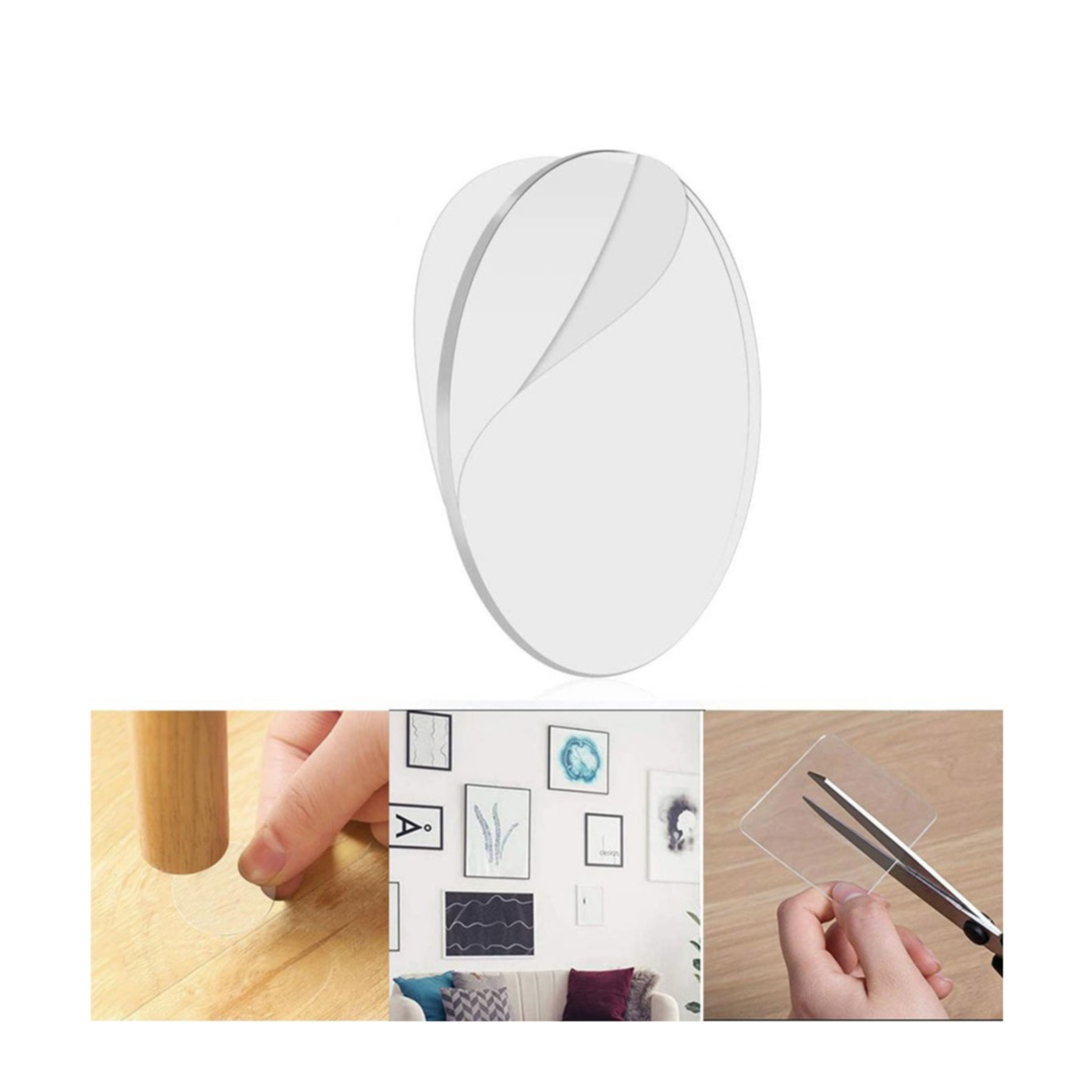 Image of (10er Set) Runde Doppelseitige Montage Klebepads Extra Stark + Wasserdicht - Transparent bei Apfelkiste.ch