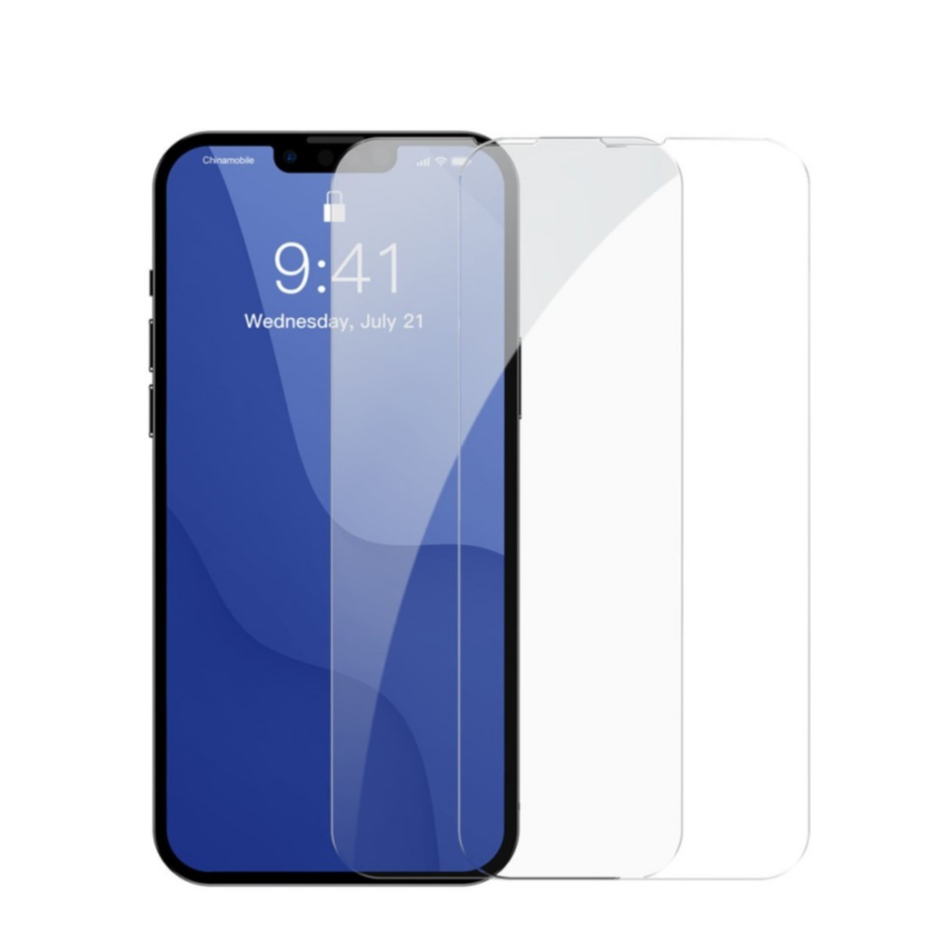 Image of (2er Set) Baseus - iPhone 13 / iPhone 13 Pro Panzer Glas Display Montagerahmen Case Friendly 0.3mm bei Apfelkiste.ch