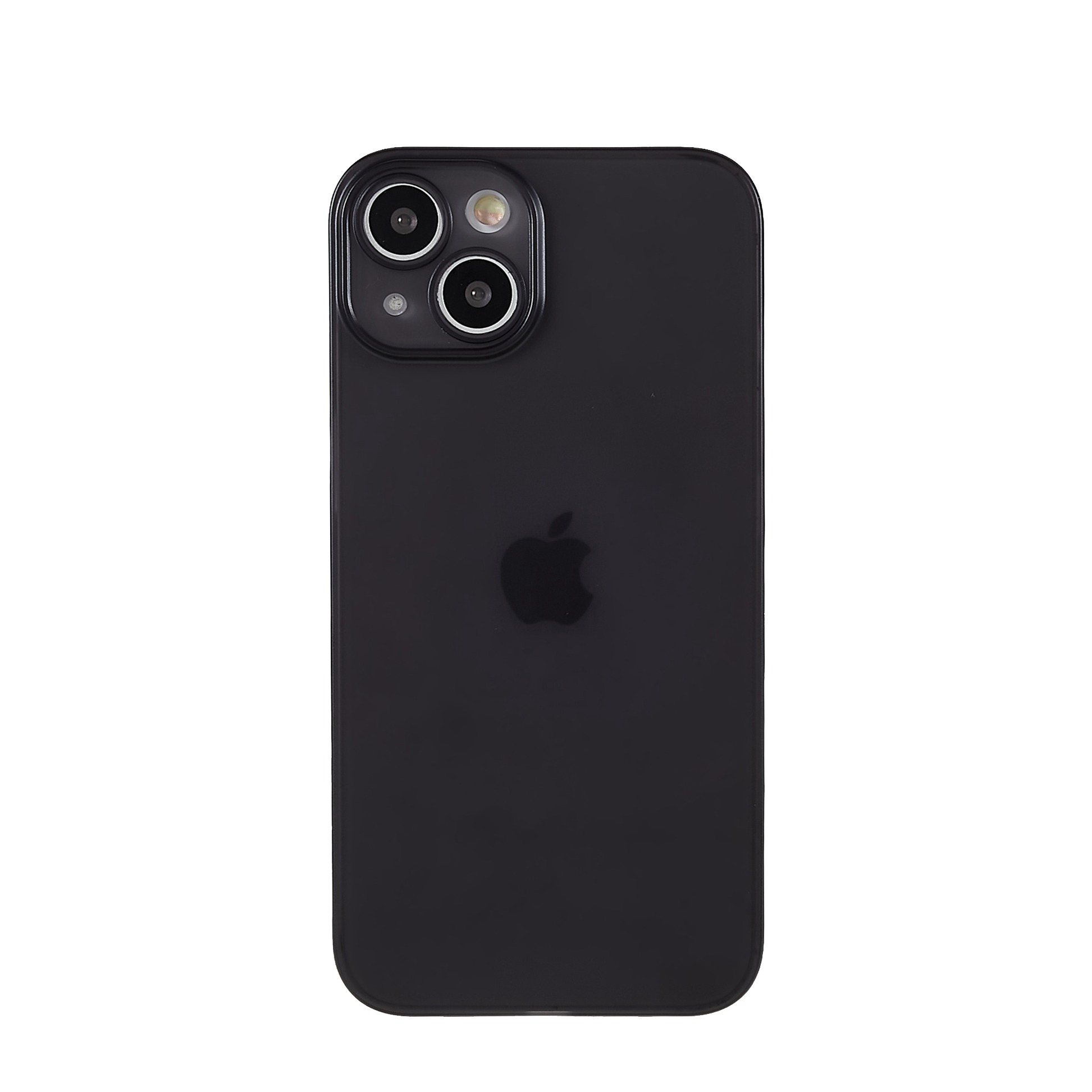 Image of Apfelkiste © - iPhone 13 Mini Kunststoff Hülle Case Ultra Thin 0.45 mm - Schwarz / Transparent (Matt) bei Apfelkiste.ch