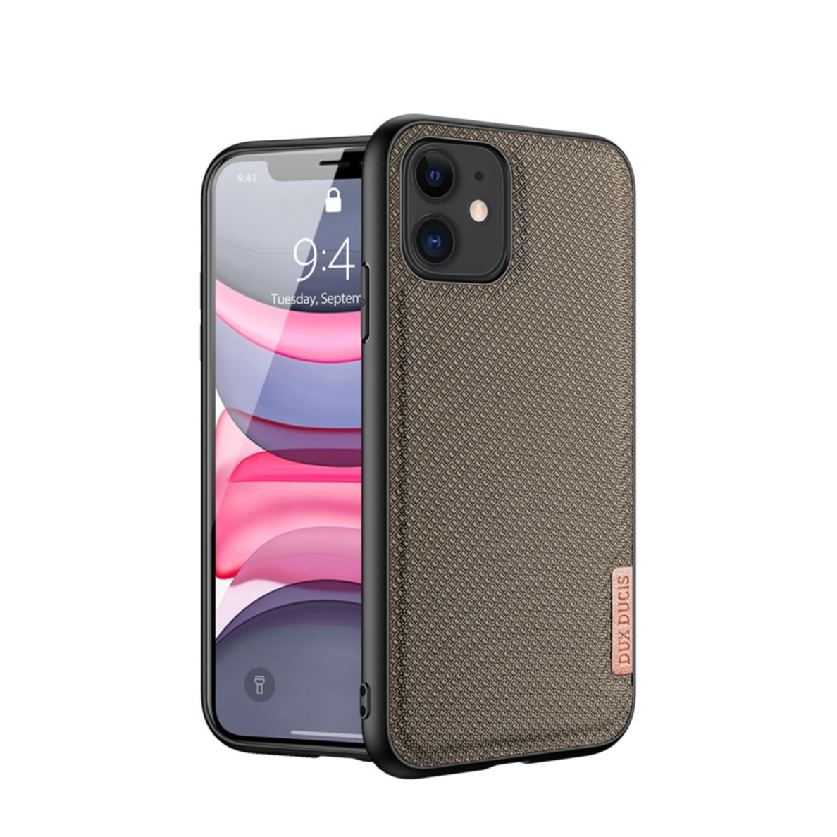Image of Dux Ducis - iPhone 11 Hybrid Hülle TPU Bumper + Nylon Rückseite - Dunkelgrün / Schwarz bei Apfelkiste.ch