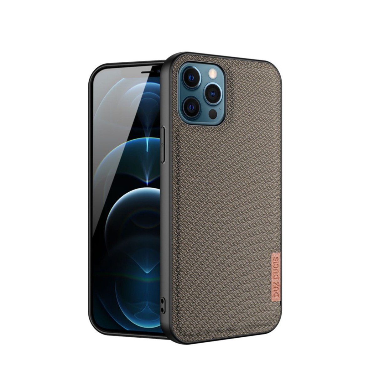 Image of Dux Ducis - iPhone 12 / iPhone 12 Pro Hybrid Hülle TPU Bumper + Nylon Rückseite - Dunkelgrün / Schwarz bei Apfelkiste.ch