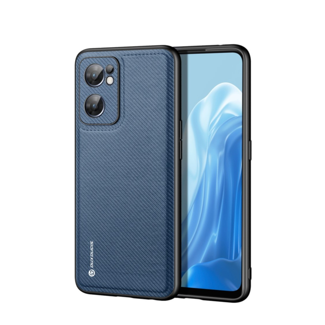 Image of Dux Ducis - Oppo Find X5 Lite Hybrid Hülle TPU Bumper + Nylon Rückseite - Blau / Schwarz bei Apfelkiste.ch